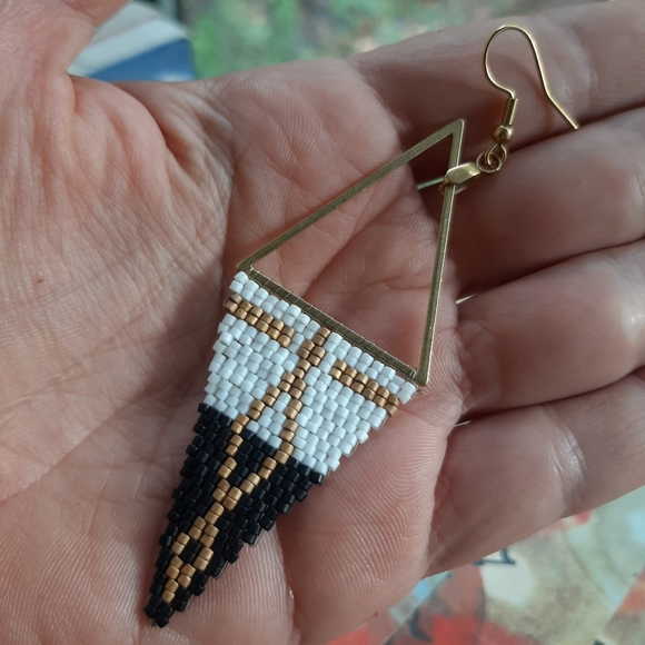 Handmade Beaded Earrings - Picture 4 of 5